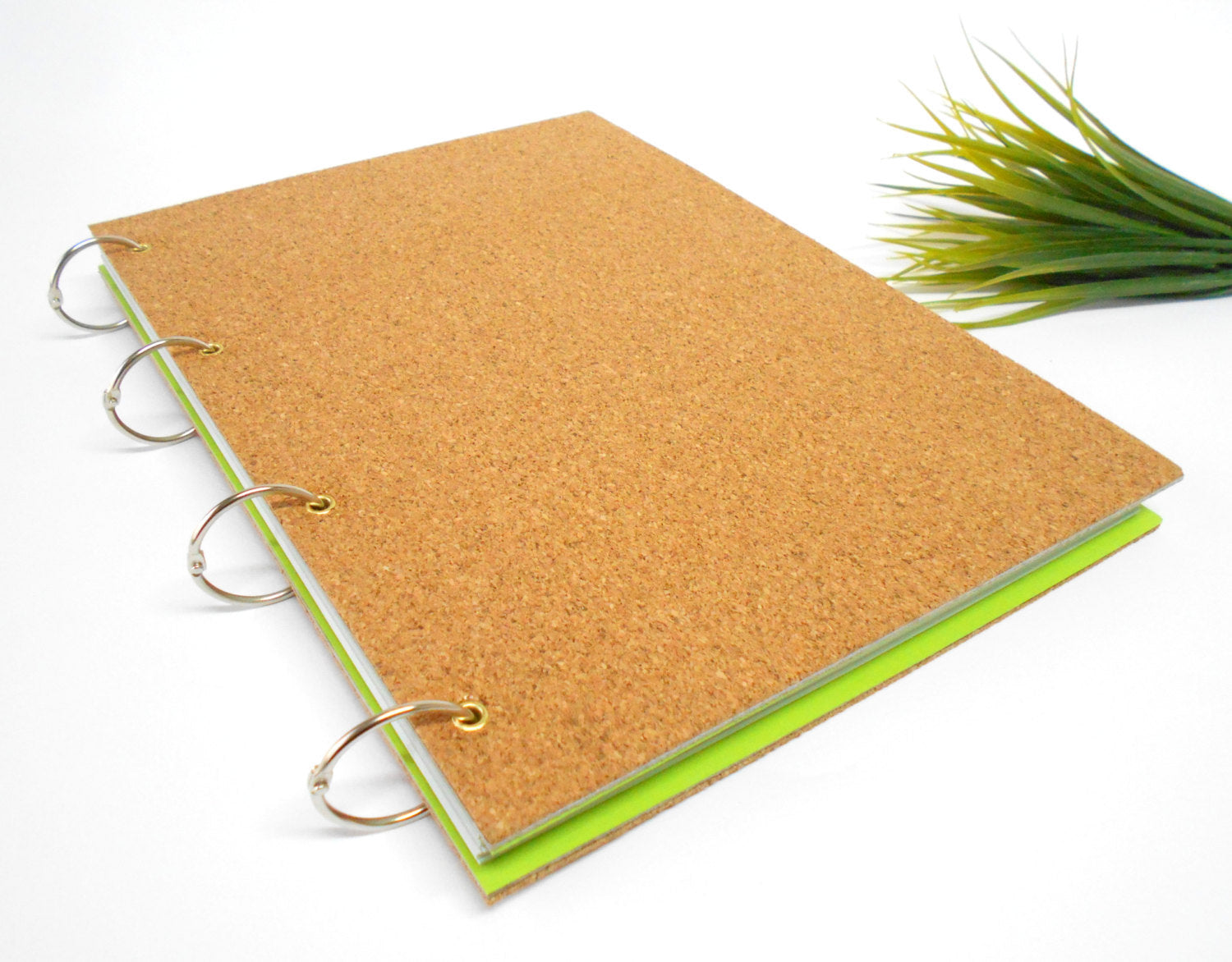 Cork hardcover sketchbook journal- 100% recycled pages- ring rustic blank sketchbook- ecofriendly gift